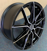 18" Velsen Wheel 583-M 🌟 18X8 +38 5X112 🌟 C.B 66.6 Gloss Black & Machined Rim